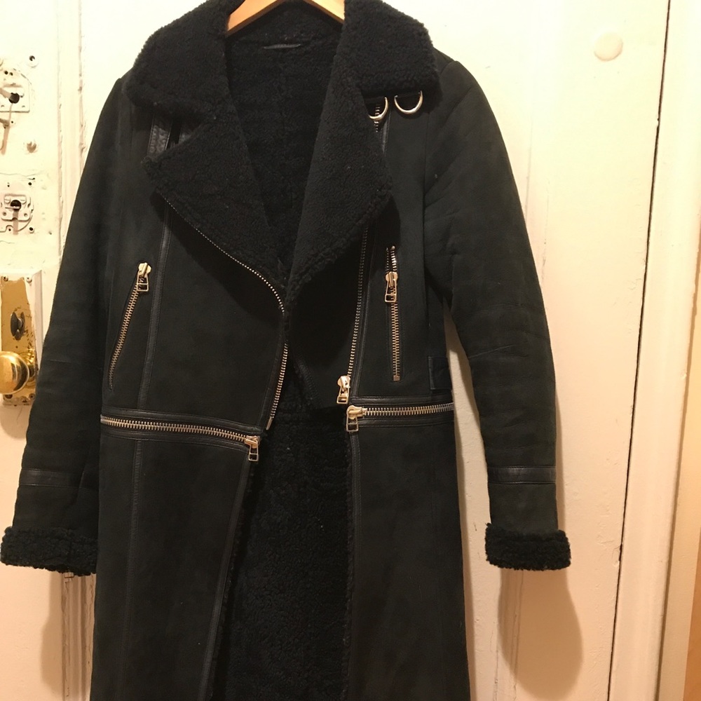 Whistles UK NAVY BLUE SHEARLING 100%